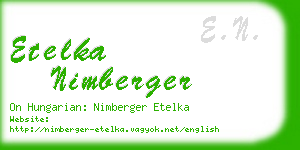 etelka nimberger business card